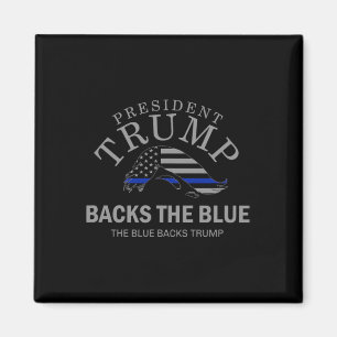 Trump Cks The Blue Thin Blue Line Flag Police Supp Magnet