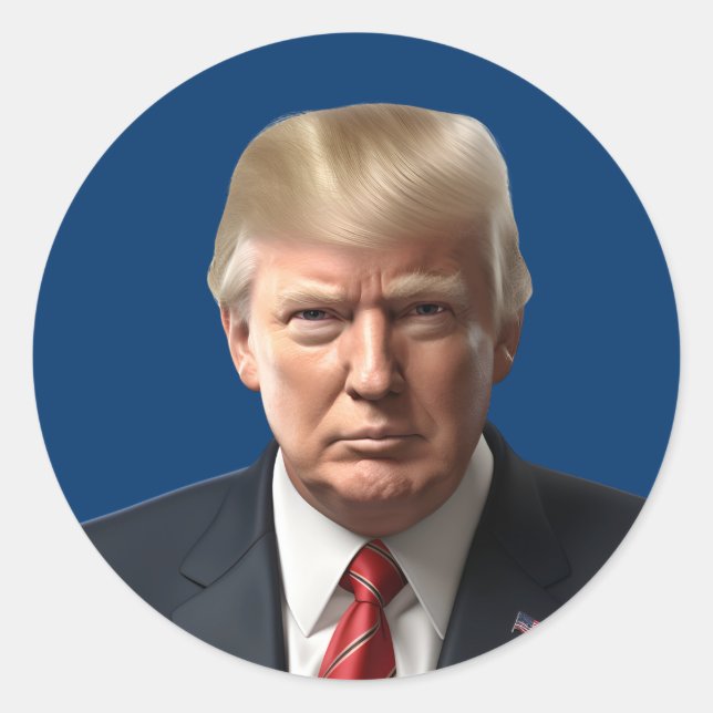 Trump  classic round sticker (Front)