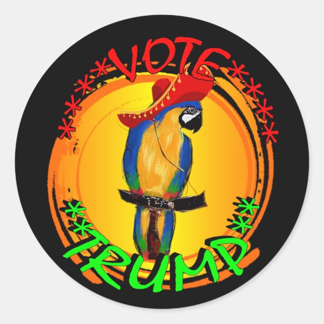 TRUMP CLASSIC ROUND STICKER (Front)