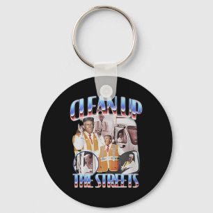 Trump Clean Up The Streets Election Garbageman Gar Key Ring