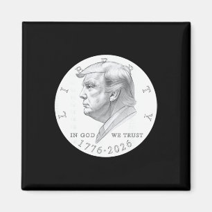 Trump Coin One Dollar Magnet