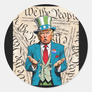 Trump Constitution Of The Usa Needs To Be Reread Classic Round Sticker