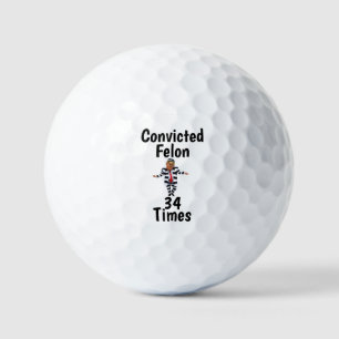 Trump Convicted Felon Golf Ball 