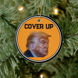 Trump Cover Up Beverage Coaster Ceramic Ornament