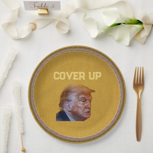 Trump Cover Up Paper Plate (Wedding)