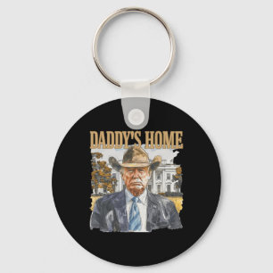 Trump Cowboy Western Daddy's Home Take America Bac Key Ring