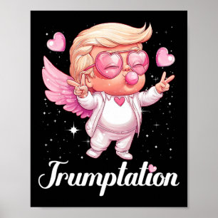 Trump Cupid Bow And Arrow Valentine Funny Poster