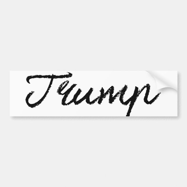 Trump Cursive Signature -.png Bumper Sticker (Front)