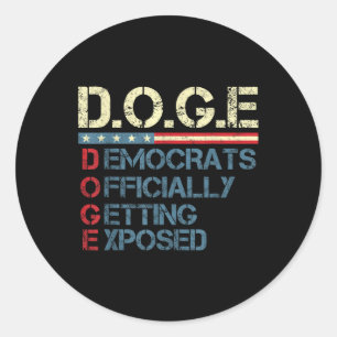 Trump D.o.g.e Doge Department Of Government Classic Round Sticker