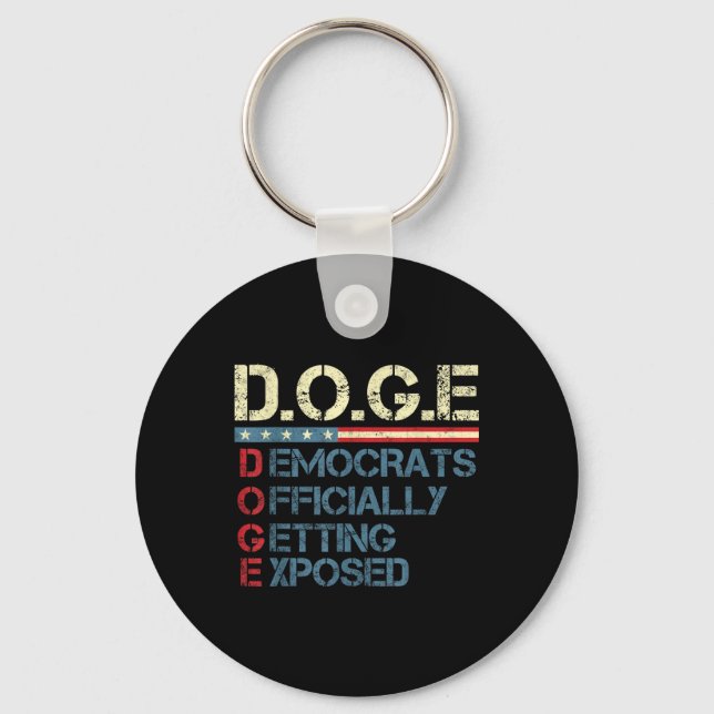 Trump D.o.g.e Doge Department Of Government Key Ring (Front)