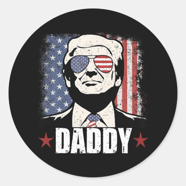 Trump Daddy 2025 Official Trump Daddy Funny 1  Classic Round Sticker (Front)