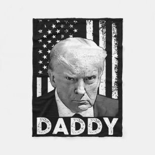 Trump Daddy 2025 President Supporters Men And Wome Fleece Blanket