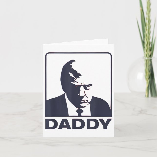 Trump Daddy Tee Red Daddy Trump  Card (Front)
