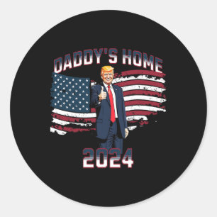 Trump Daddy's Home Classic Round Sticker