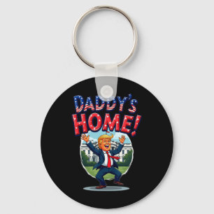 Trump Daddy's Home Patriotic White House Key Ring
