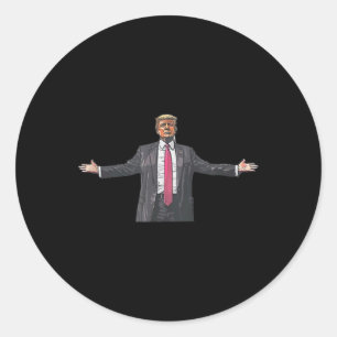 Trump Daddys Home White House 2024 2 Side Classic Round Sticker