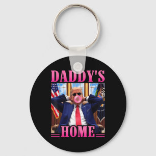 Trump Daddys Home White House 2024 3  Key Ring