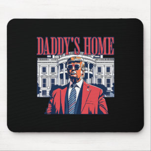 Trump Daddys Home White House Usa American Flag Vi Mouse Pad