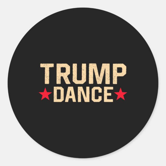 Trump Dance 2024 Qr 4547 Funny Trump Dancing Code  Classic Round Sticker (Front)