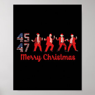 Trump Dance 45 47 Donald Trump Xmas Pyjamas Holida Poster