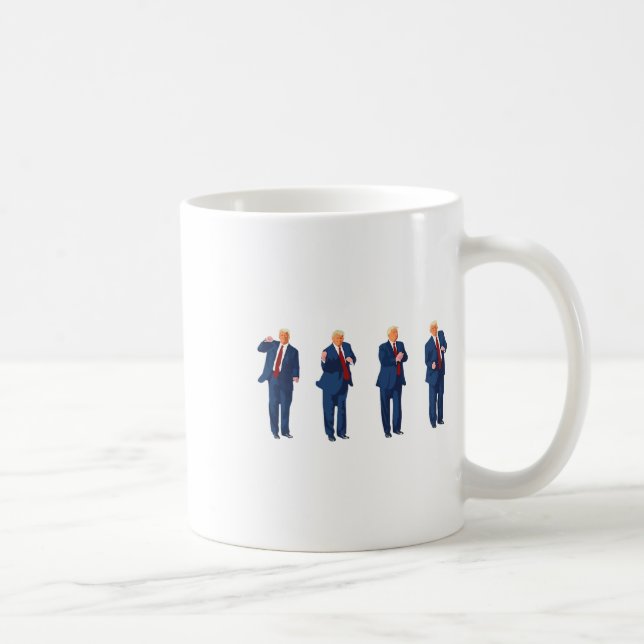 Trump Dance 4th Of July Trump 2024  Coffee Mug (Right)