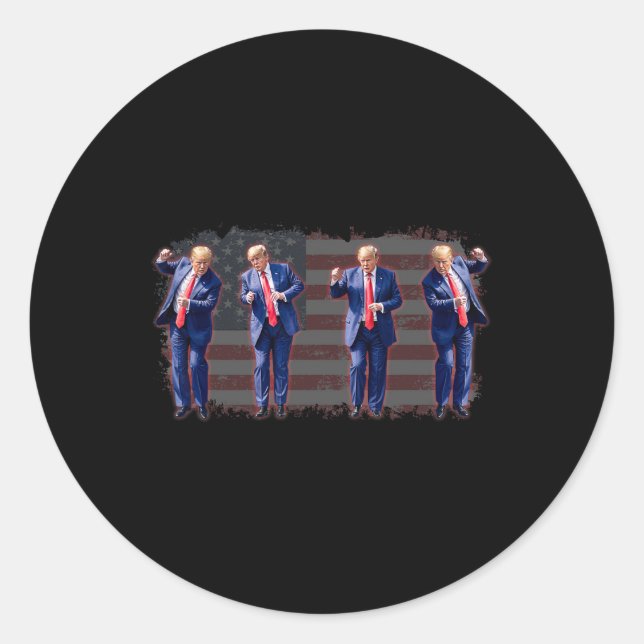 Trump Dance  Classic Round Sticker (Front)