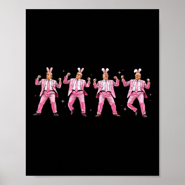 Trump Dance Easter Funny Trump Make Easter Great Poster (Front)