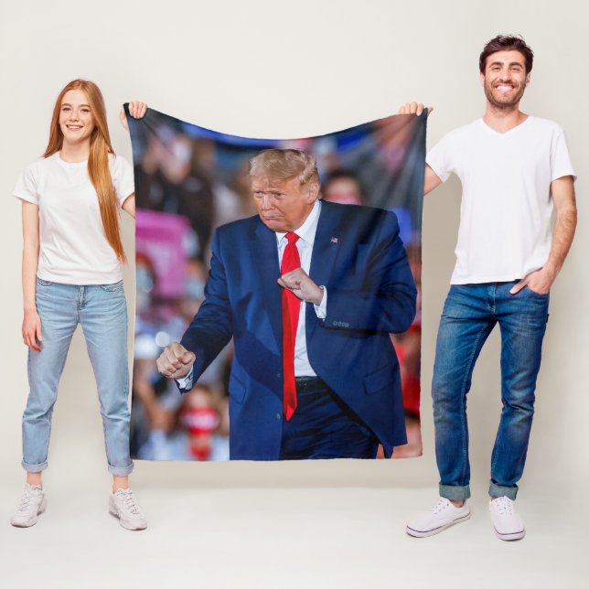Trump Dance Funny Fleece Blanket (In Situ)