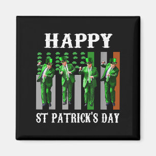 Trump Dance Happy St Patricks Day Lucky Shamrock I Magnet