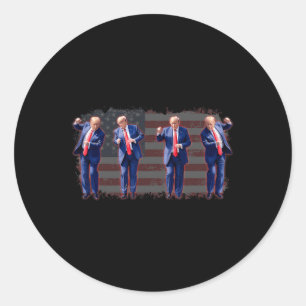 Trump Dance Pro Trump 2024 Trump President 45 47 Classic Round Sticker