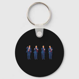 Trump Dance Pro Trump 2024 Trump President Mega  Key Ring
