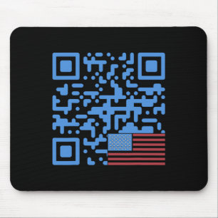 Trump Dance Qr Code Vintage Usa Flag Trump -elepha Mouse Pad