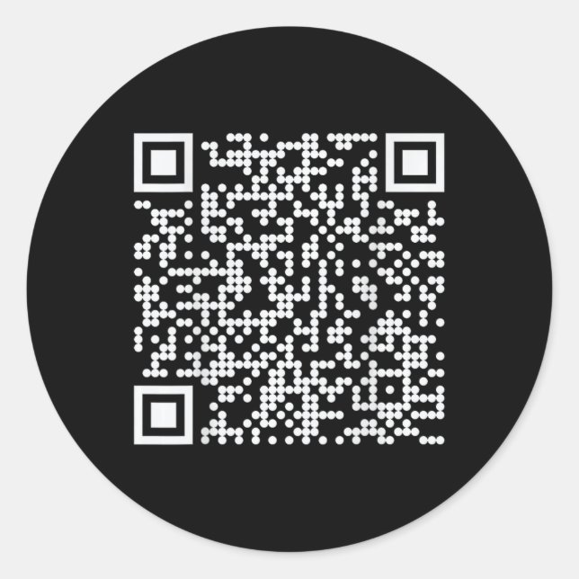 Trump Dance Qr Funny President Dance Code (on Back Classic Round Sticker (Front)