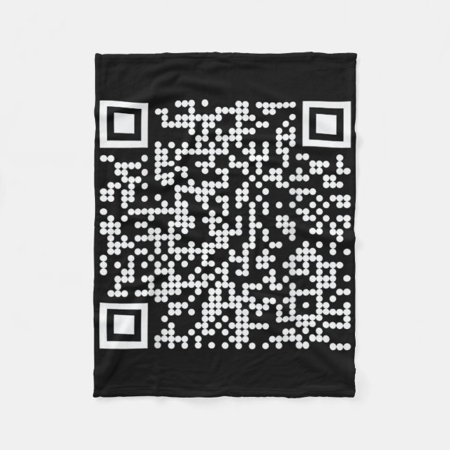 Trump Dance Qr Funny President Dance Code (on Back Fleece Blanket (Front)