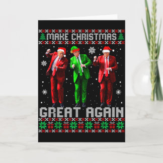 Trump Dance Santa Elf Make Christmas Great Again U Card