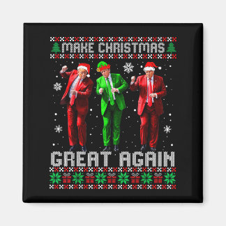 Trump Dance Santa Elf Make Christmas Great Again U Magnet
