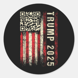 Trump Dance Troll Qr Funny President Trump Dance C Classic Round Sticker