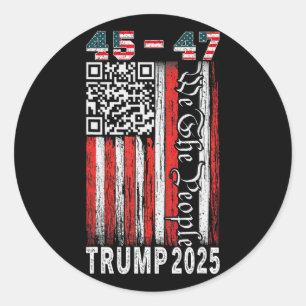 Trump Dance Troll Qr Funny President Trump Dance C Classic Round Sticker