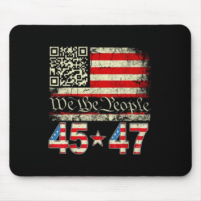 Trump Dance Troll Qr Funny Trump Dance Code Retro  Mouse Pad (Front)