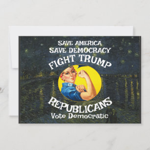 Trump Dead Save the Date Party Invitation