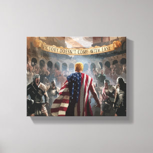 Trump depicted as a gladiator in an ancient Roman Canvas Print