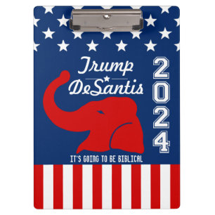 TRUMP DESANTIS 2024 BIBLICAL CLIPBOARD