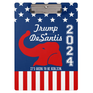 TRUMP DESANTIS 2024 BIBLICAL CLIPBOARD