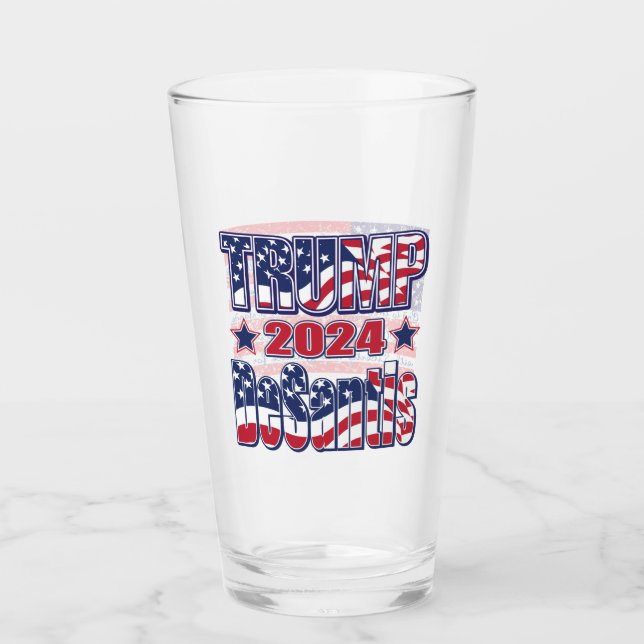 Trump DeSantis 2024 Glass (Front)