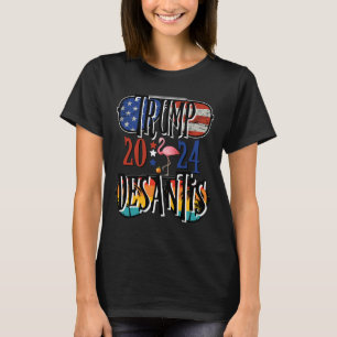 Trump Desantis Election American Flag Flamingo Sta T-Shirt