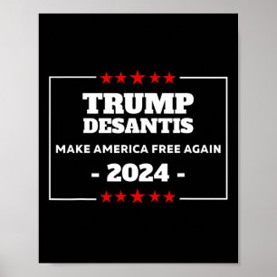 Trump Desantis Make America Florida Election 24 Poster