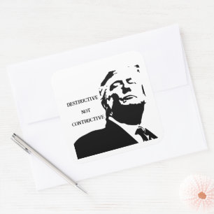 Trump/Destructive Not Constructive Sticker