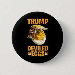 Trump Deviled Eggs Funny Political Thanksgiving 6 Cm Round Badge