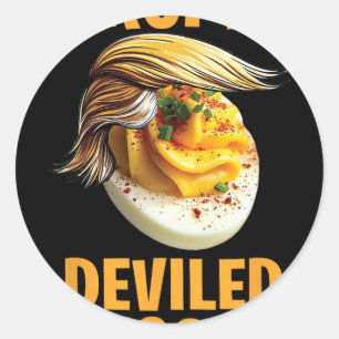 Trump Deviled Eggs Funny Political Thanksgiving  Classic Round Sticker