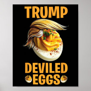 Trump Deviled Eggs Funny Political Thanksgiving Poster